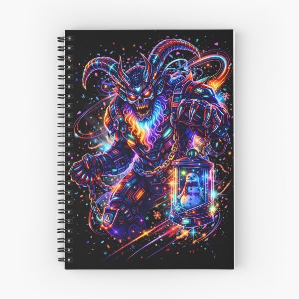 Item preview, Neon Krampus 2088 | Cyberpunk Christmas Villain RGB Glow Art designed and sold by SoulenCify.