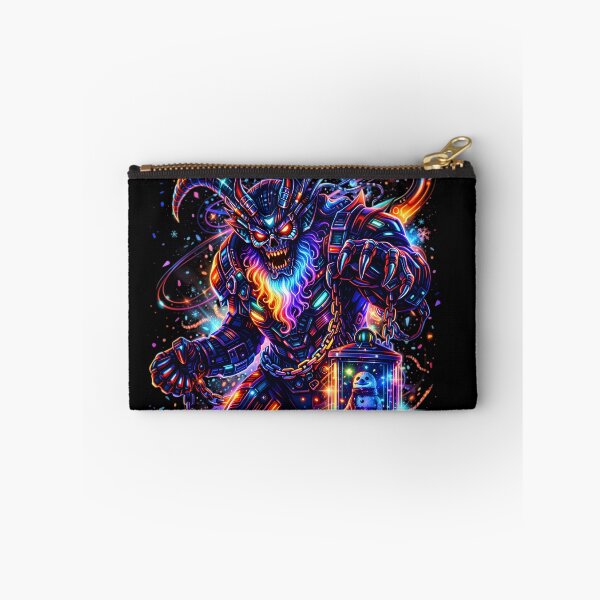 Item preview, Neon Krampus 2088 | Cyberpunk Christmas Villain RGB Glow Art designed and sold by SoulenCify.