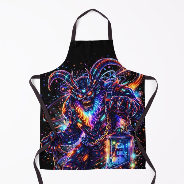 Item preview, Neon Krampus 2088 | Cyberpunk Christmas Villain RGB Glow Art designed and sold by SoulenCify.