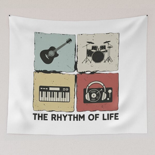 Item preview, The Rhythm of Life – Inspirational Quote Design designed and sold by Be-You-Vibes.