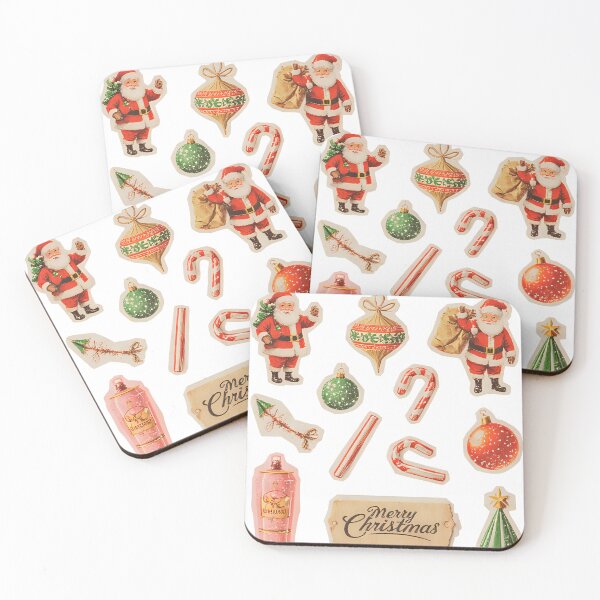 Item preview, Retro Vintage Christmas Stickers designed and sold by meaowclub.
