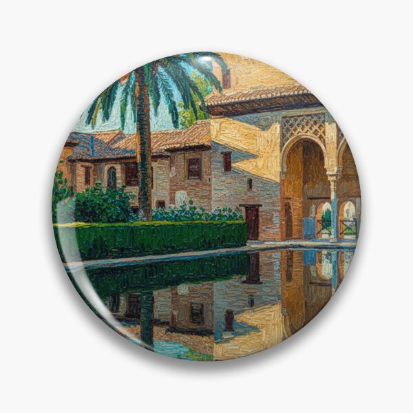 Item preview, Reflection in the Partal Palace of the Alhambra in the style of Van Gogh designed and sold by KukiLdeGuevara.