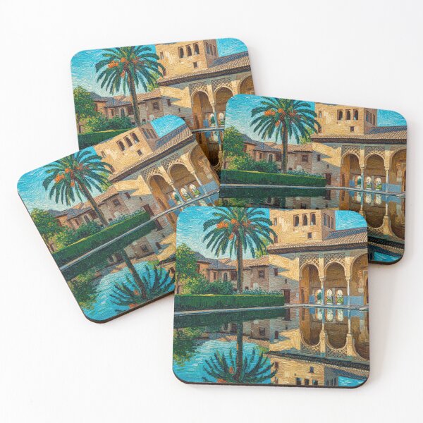 Item preview, Reflection in the Partal Palace of the Alhambra in the style of Van Gogh designed and sold by KukiLdeGuevara.