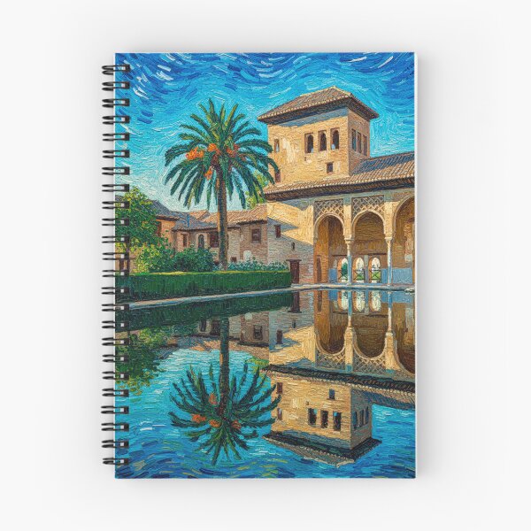 Item preview, Reflection in the Partal Palace of the Alhambra in the style of Van Gogh designed and sold by KukiLdeGuevara.