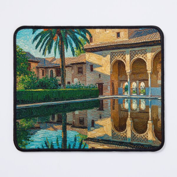 Item preview, Reflection in the Partal Palace of the Alhambra in the style of Van Gogh designed and sold by KukiLdeGuevara.