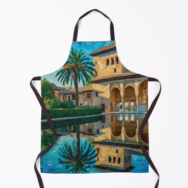 Item preview, Reflection in the Partal Palace of the Alhambra in the style of Van Gogh designed and sold by KukiLdeGuevara.