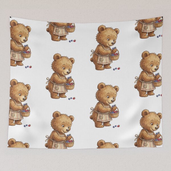 Item preview, Magical Cottagecore: The Berry Basket Bear designed and sold by bapupa.