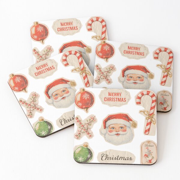 Item preview, Retro Vintage Christmas Stickers designed and sold by meaowclub.