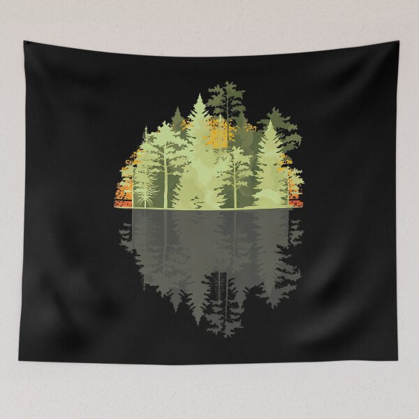 Item preview, Retro Nature Reflection Forest designed and sold by koufouhernsj.