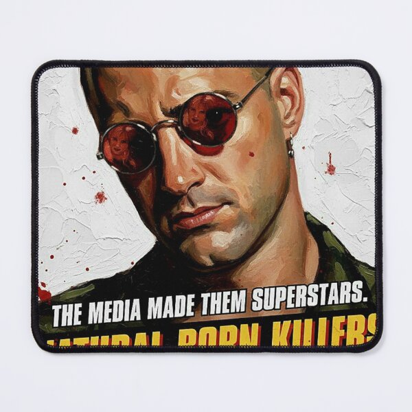 Item preview, Red Sunglasses Outlaw Portrait | Gritty Cult Cinema Painting | Impasto Texture Anti-Hero Poster designed and sold by Art's Diner.