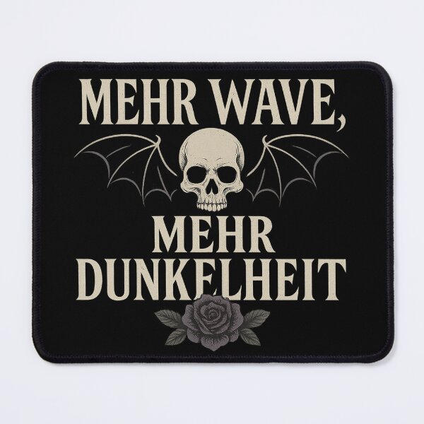 Item preview, New Wave – More Darkness | Gothic Cartoon Skull with Wings & Rose designed and sold by RebellDancer.