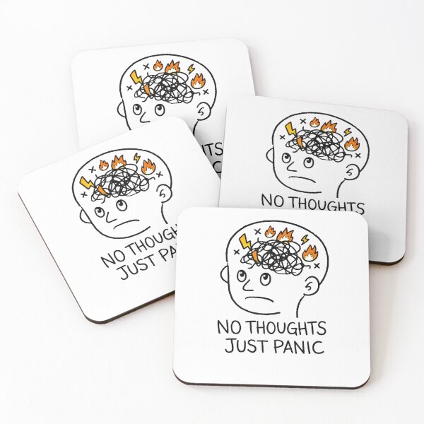 Item preview, No Thoughts Just Panic Doodle Meme designed and sold by Design-Store14.