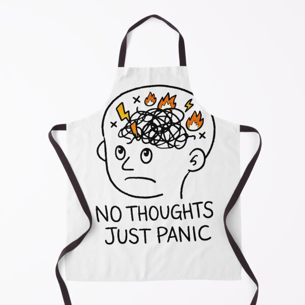 Item preview, No Thoughts Just Panic Doodle Meme designed and sold by Design-Store14.