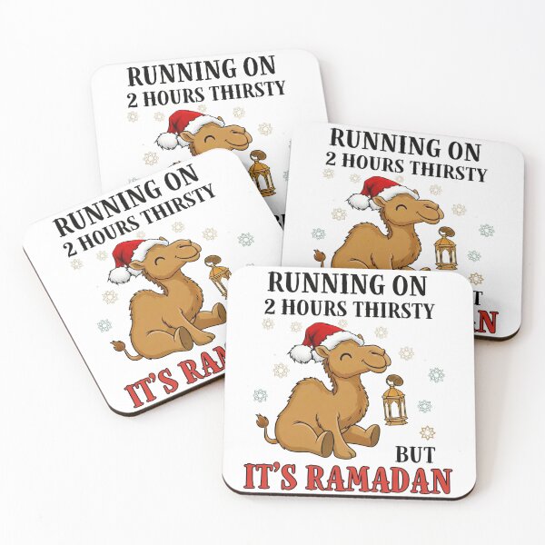 Item preview, Funny Ramadan Camel Shirt - Running On 2 Hours & Thirsty - Relatable Muslim Fasting Humor designed and sold by Joseph Arc.