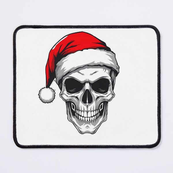 Item preview, Santa Skull – Dark Gothic Christmas Skull with Santa Hat designed and sold by Kavya Art.