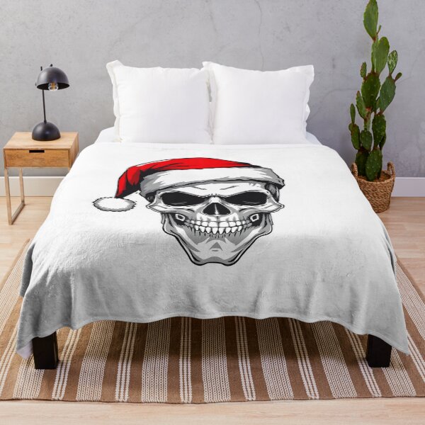 Item preview, Santa Skull – Dark Gothic Christmas Skull with Santa Hat designed and sold by Kavya Art.