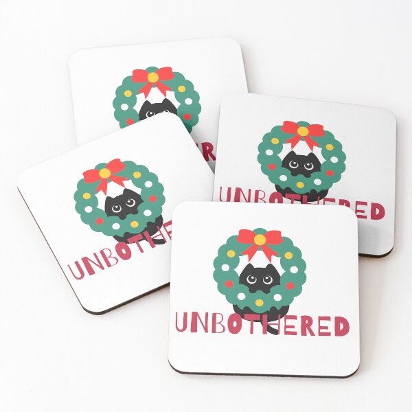Item preview, UNBOTHERED Holiday Cat designed and sold by Elahi-Design.