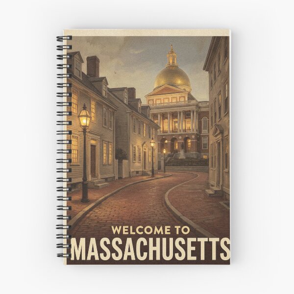Item preview, Vintage Boston Freedom Trail & State House Massachusetts Travel Poster Art designed and sold by Cozy-Old-Pub.