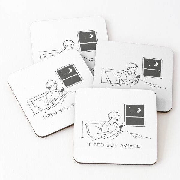 Item preview, Tired But Awake Night Insomnia Illustration designed and sold by Design-Store14.