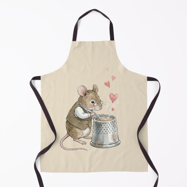 Item preview, Nostalgic Cottagecore: Thimble-Cup Mouse Brewer designed and sold by bapupa.