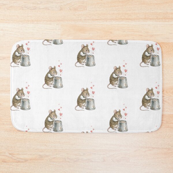 Item preview, Nostalgic Cottagecore: Thimble-Cup Mouse Brewer designed and sold by bapupa.