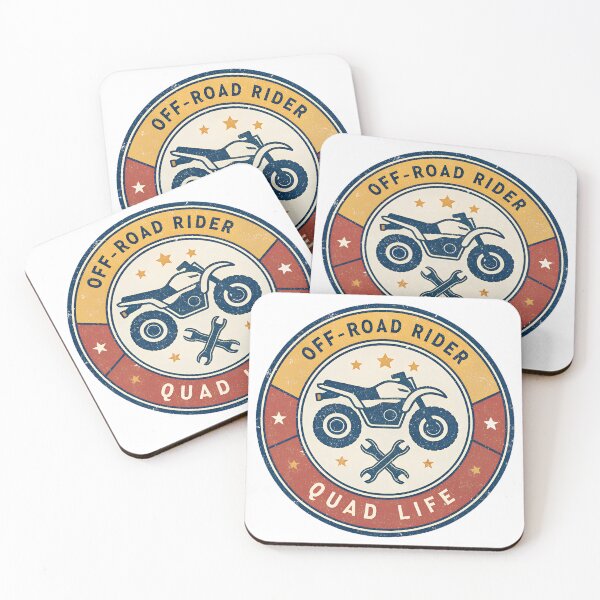 Item preview, Vintage Quad Bike Badge – Off-Road Rider “Quad Life” Retro  Logo designed and sold by VividOrganica.