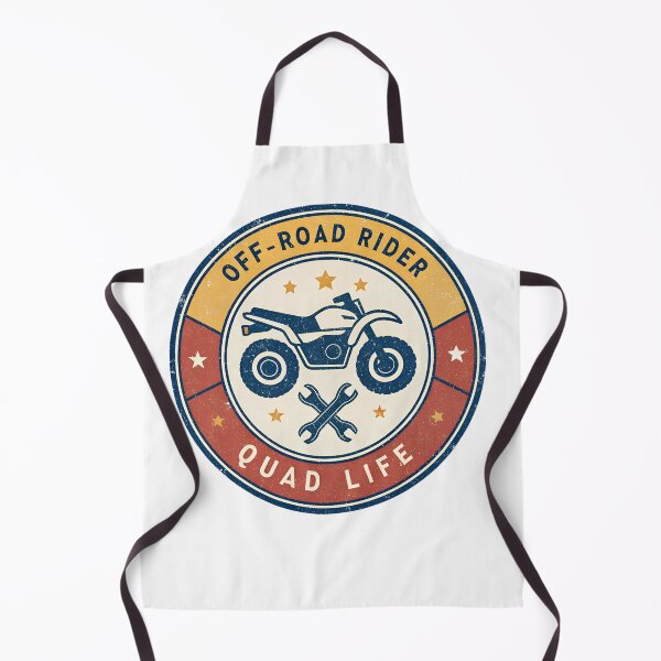 Item preview, Vintage Quad Bike Badge – Off-Road Rider “Quad Life” Retro Logo designed and sold by VividOrganica.