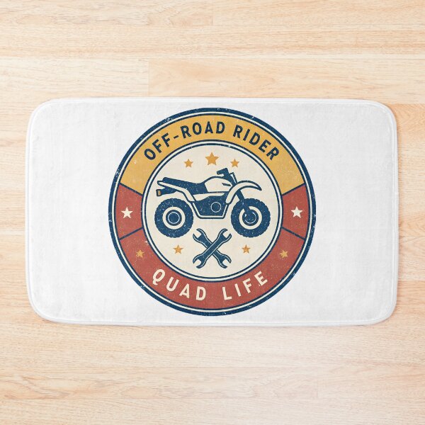 Item preview, Vintage Quad Bike Badge – Off-Road Rider “Quad Life” Retro  Logo designed and sold by VividOrganica.