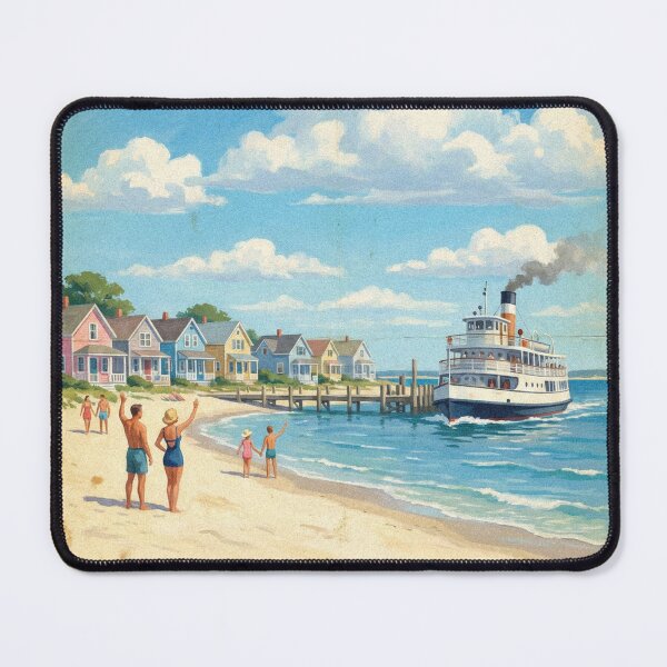 Item preview, Vintage Martha’s Vineyard Travel Poster Massachusetts Coastal Wall Art designed and sold by Cozy-Old-Pub.