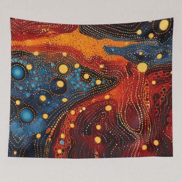 Item preview, Aboriginal Authentic Art - Through The Water Lava Trail designed and sold by GrinGalore.
