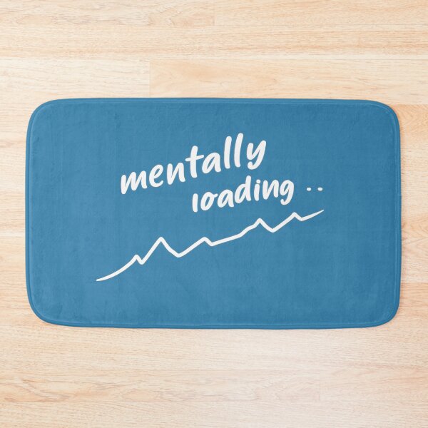Item preview, Mentally Loading Shirt – Abstract Experimental Typography White Text Design designed and sold by SiwyArt.