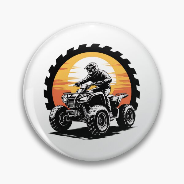 Item preview, ATV Sunset Silhouette – Quad Bike Rider Adventure Graphic Sticker designed and sold by VividOrganica.