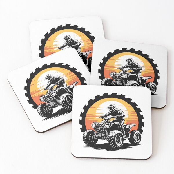 Item preview, ATV Sunset Silhouette – Quad Bike Rider Adventure Graphic Sticker designed and sold by VividOrganica.