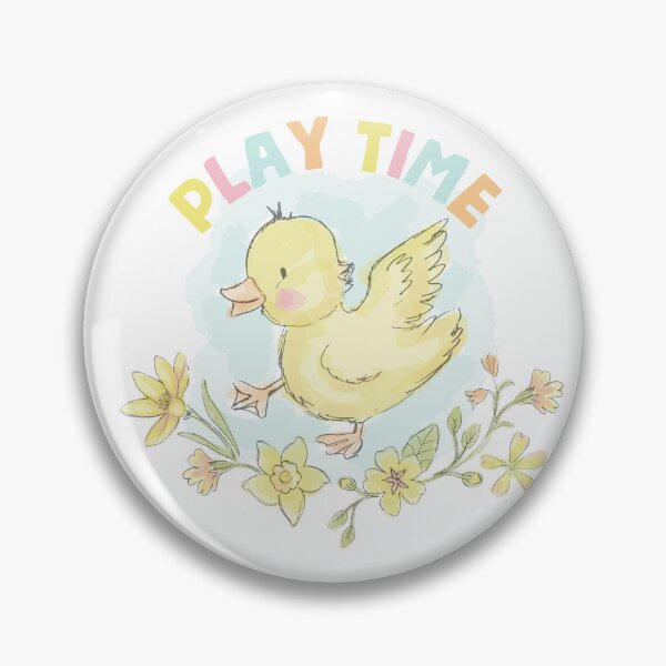 Item preview, Play Time Chick - Colorful Spring Garden Watercolor designed and sold by StudioGlouna.