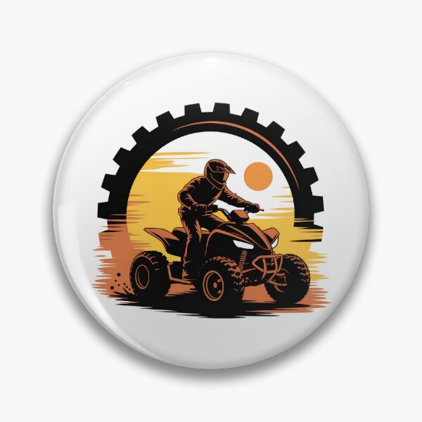 Item preview, Quad Bike Sunset Logo – Off-Road ATV Rider Silhouette Adventure Art designed and sold by VividOrganica.