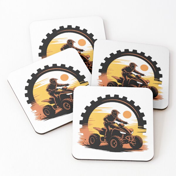 Item preview, Quad Bike Sunset Logo – Off-Road ATV Rider Silhouette Adventure Art designed and sold by VividOrganica.