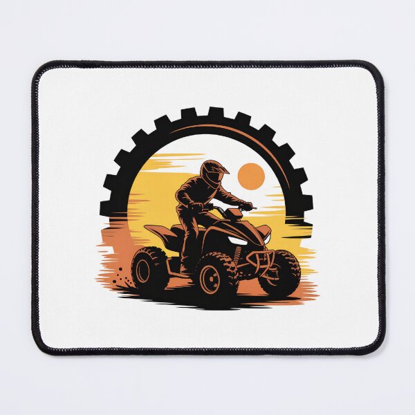 Item preview, Quad Bike Sunset Logo – Off-Road ATV Rider Silhouette Adventure Art designed and sold by VividOrganica.