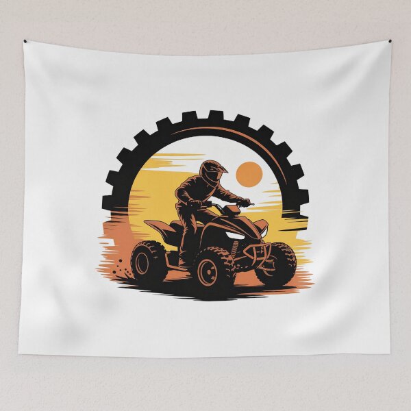 Item preview, Quad Bike Sunset Logo – Off-Road ATV Rider Silhouette Adventure Art designed and sold by VividOrganica.