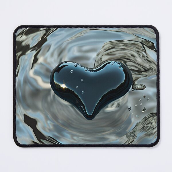 Item preview, Shiny Black Heart In Water designed and sold by Demetria Matthews.