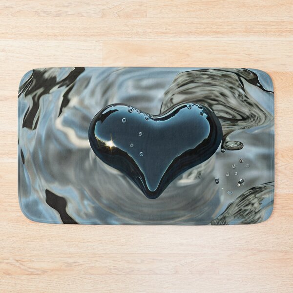 Item preview, Shiny Black Heart In Water designed and sold by Demetria Matthews.