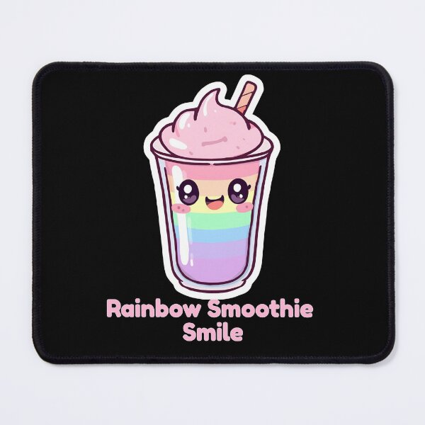 Item preview, Rainbow Smoothie Smile – Cute Kawaii Pastel Drink designed and sold by Smile-AlNo.