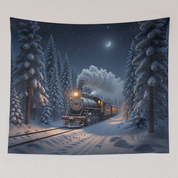 Item preview, Moonlit Winter Steam Journey designed and sold by griez.