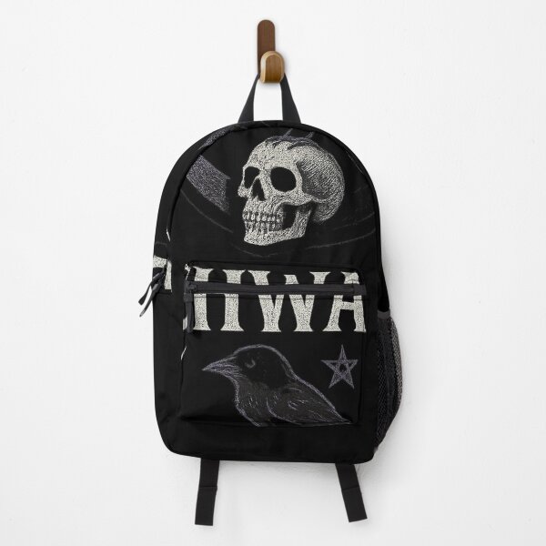 Item preview, My Soul Wears Black | Gothic Cartoon Raven on Skull designed and sold by RebellDancer.
