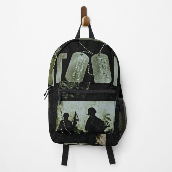 Item preview, Guerilla War Soldier Painting | Jungle Combat Impasto Art | Military Sacrifice Silhouette Poster designed and sold by Art's Diner.