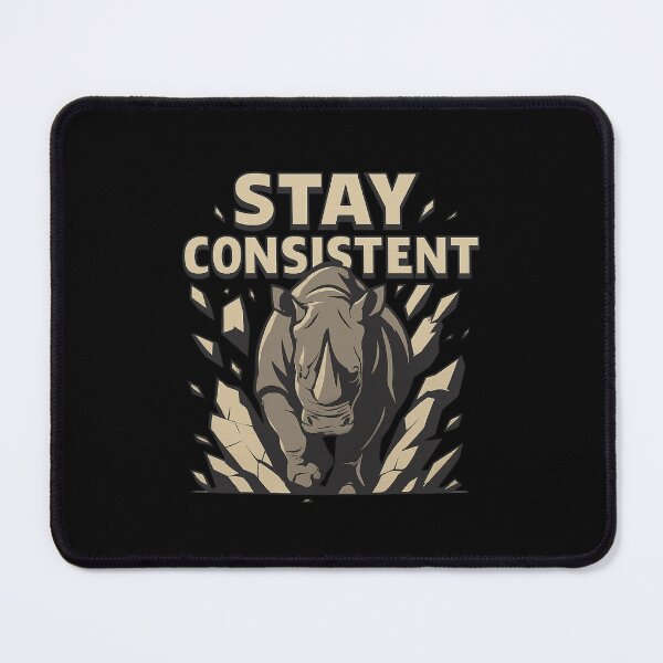 Item preview, Stay Consistent - Determined Rhino Breaking Barriers designed and sold by MKreative Studio.