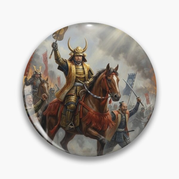 Item preview, Tokugawa Ieyasu – Samurai Victory Cry | Sengoku Battle Triumph Art designed and sold by Mori-no-Akari.