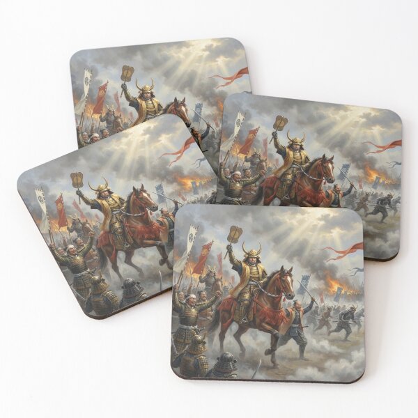 Item preview, Tokugawa Ieyasu – Samurai Victory Cry | Sengoku Battle Triumph Art designed and sold by Mori-no-Akari.