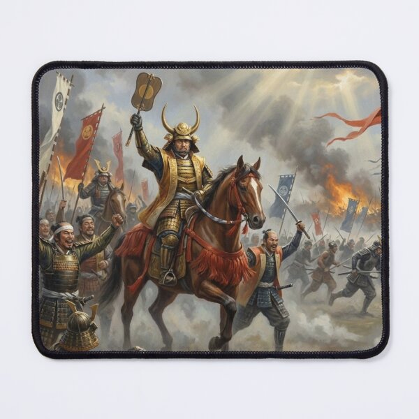 Item preview, Tokugawa Ieyasu – Samurai Victory Cry | Sengoku Battle Triumph Art designed and sold by Mori-no-Akari.