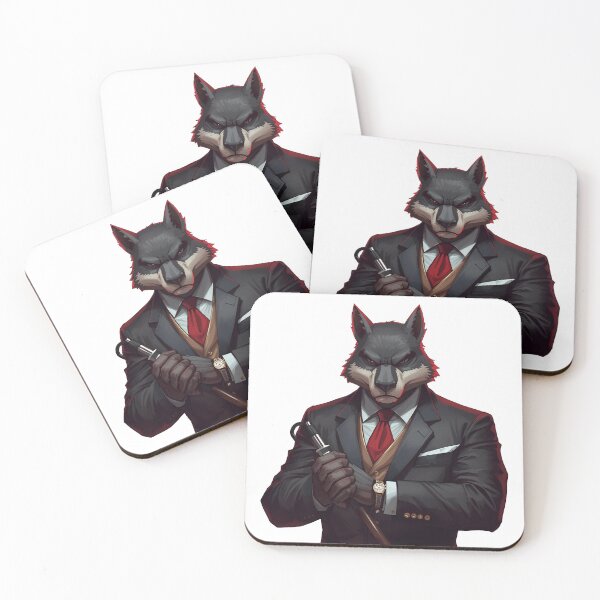 Item preview, The Gentleman Boss Wolf - The Grumpy Pet Club Executive Vector designed and sold by The Grumpy Pet Club.