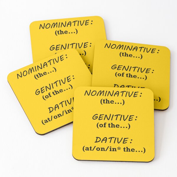 Item preview, Scottish Gaelic Grammar Cases Reminder Sunshine Yellow designed and sold by GaelicEveryDay.